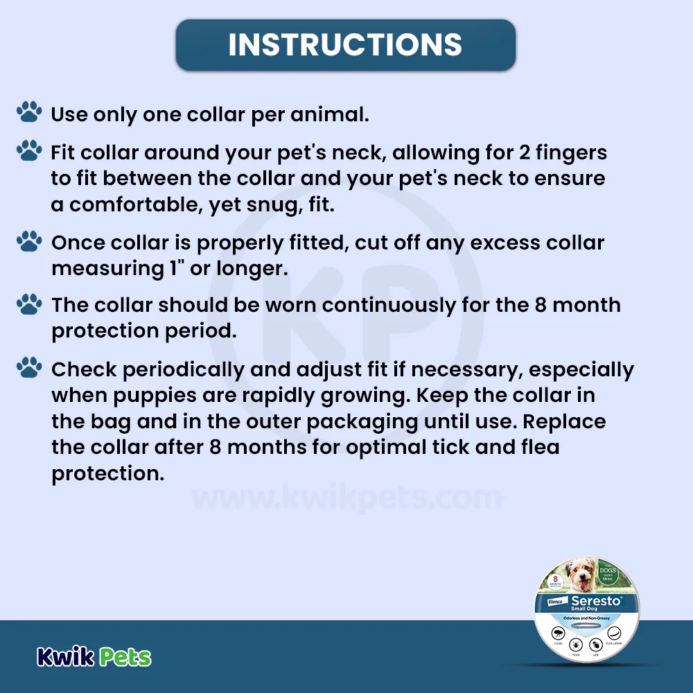 Elanco Seresto Flea & Tick Treatment & Prevention Collar for Small Dogs Under 18 lbs - Image 4