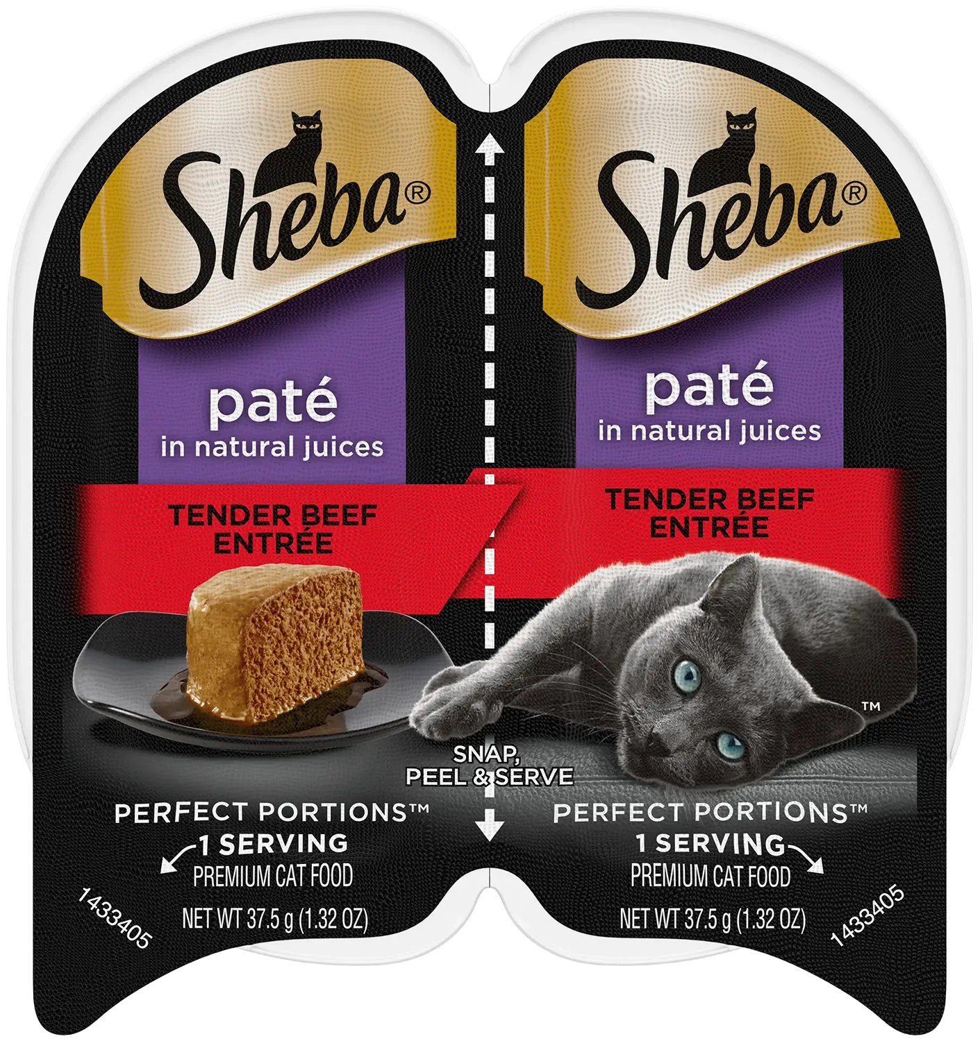 Sheba Perfect Portions Pate Wet Cat Food Tender Beef 2.6-oz