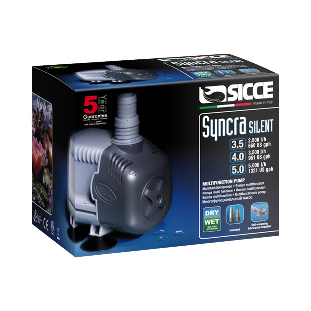 Sicce SYNCRA SILENT 3.5 High Pressure Pump for Aquarium 687 GPH