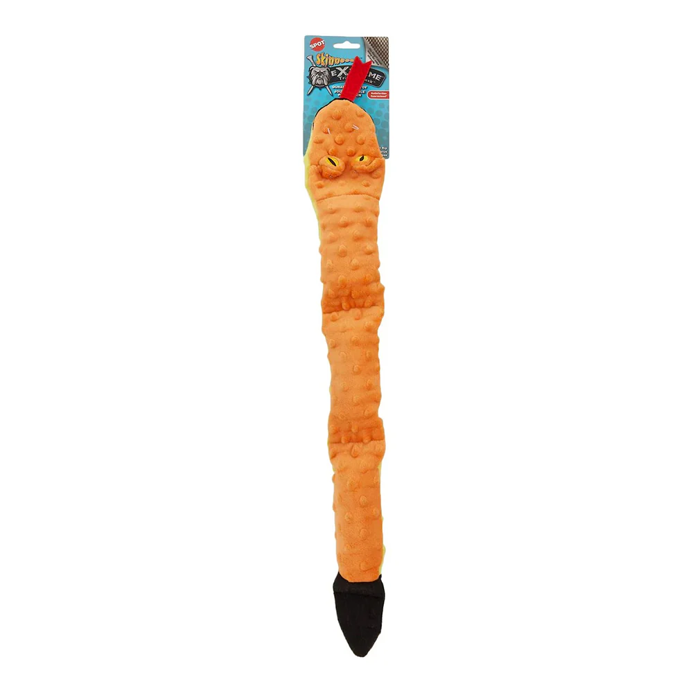Skinneeez Extreme Dog Toy Triple Squeaker Snake 25-in