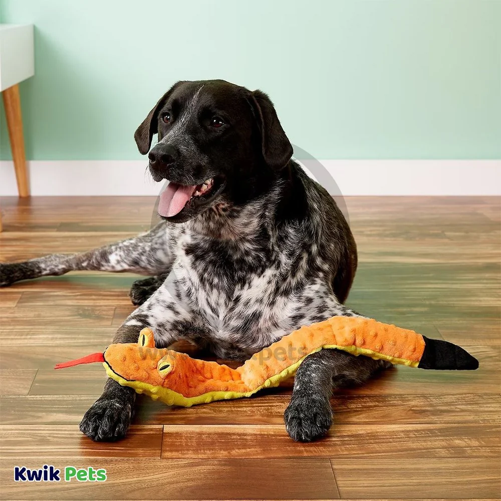 Skinneeez Extreme Dog Toy Triple Squeaker Snake 25-in - Image 5