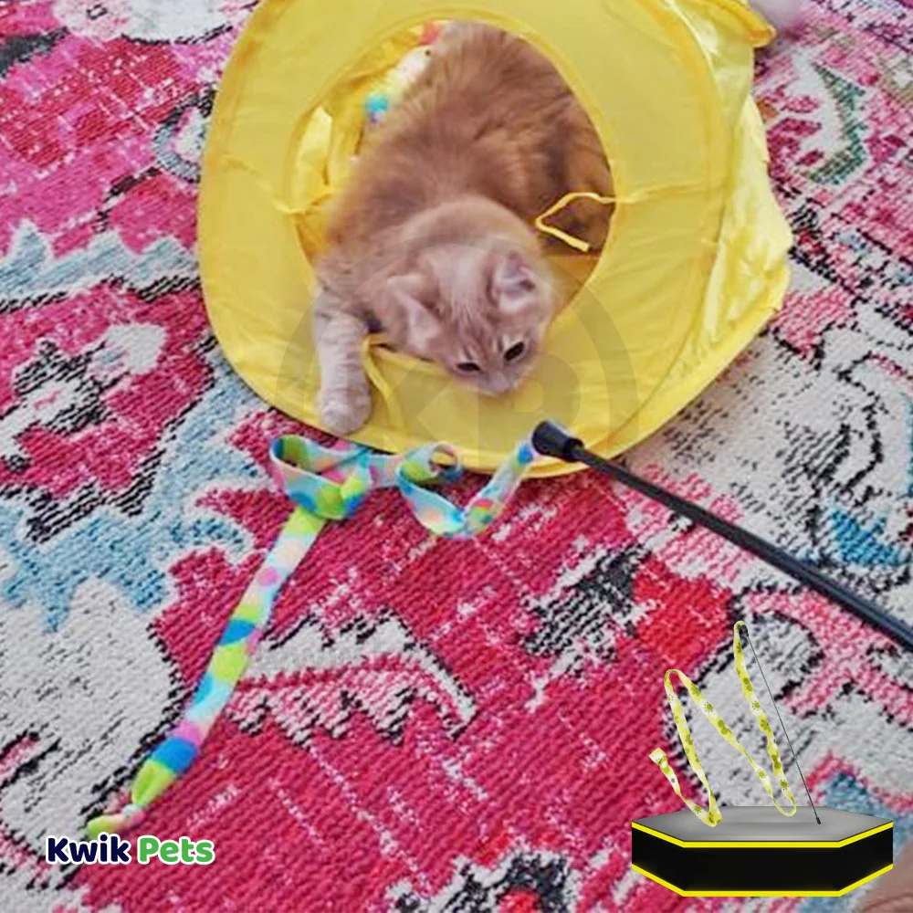 Ethical Pet Cat Prancer Fleece Frenzy Wand Cat Toy Assorted One Size - Image 7