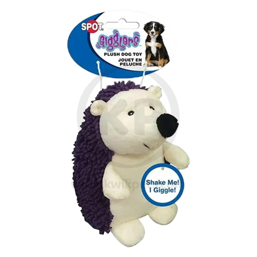 Spot Giggler Plush Dog Toy Hedgehog Assorted 6.5-in - Image 2
