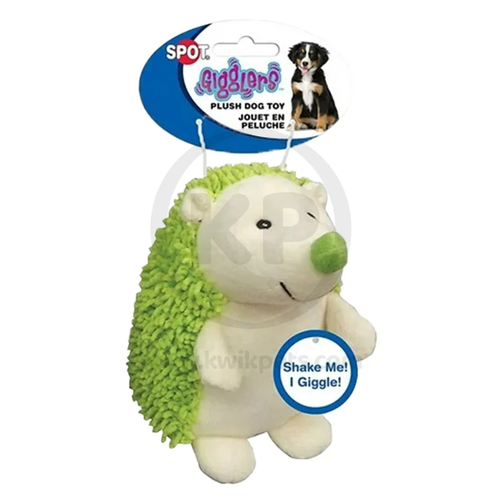 Spot Giggler Plush Dog Toy Hedgehog Assorted 6.5-in - Image 3