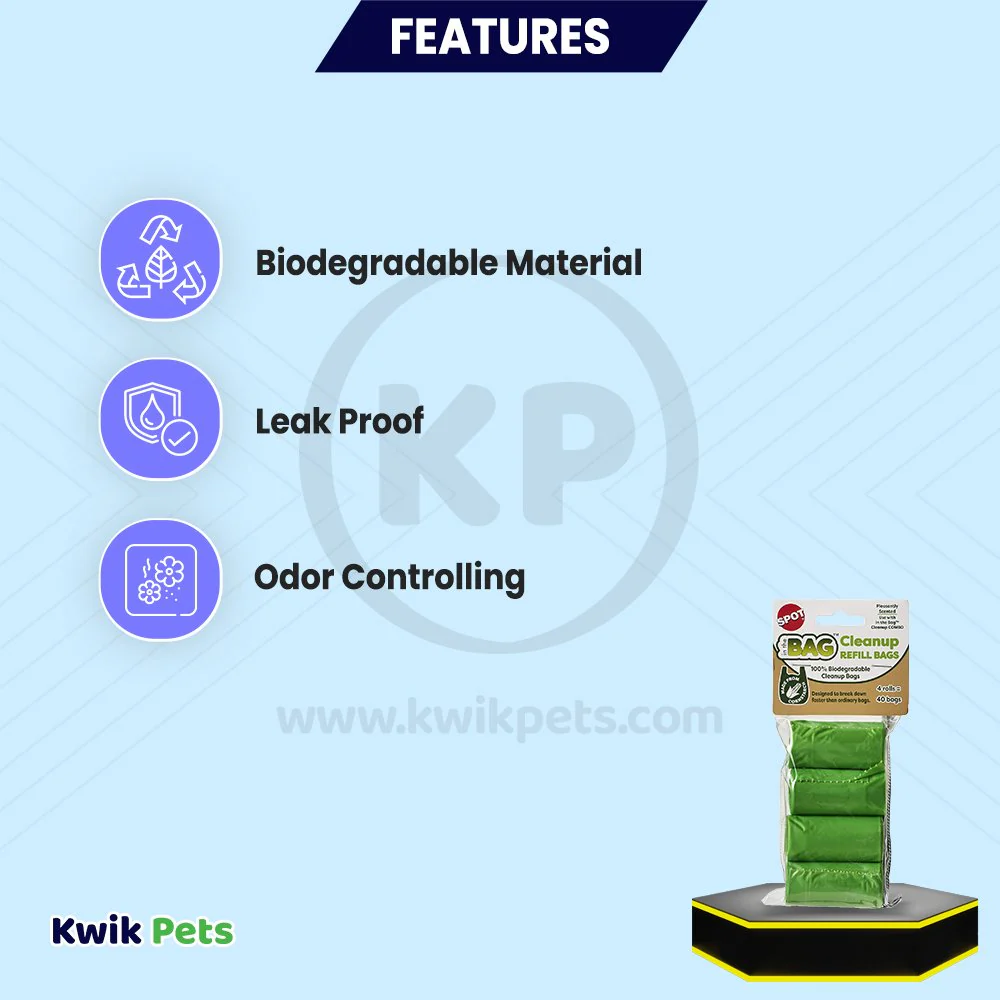 Spot In The Bag Clean-Up Bag Refill Green 4 Count - Image 3