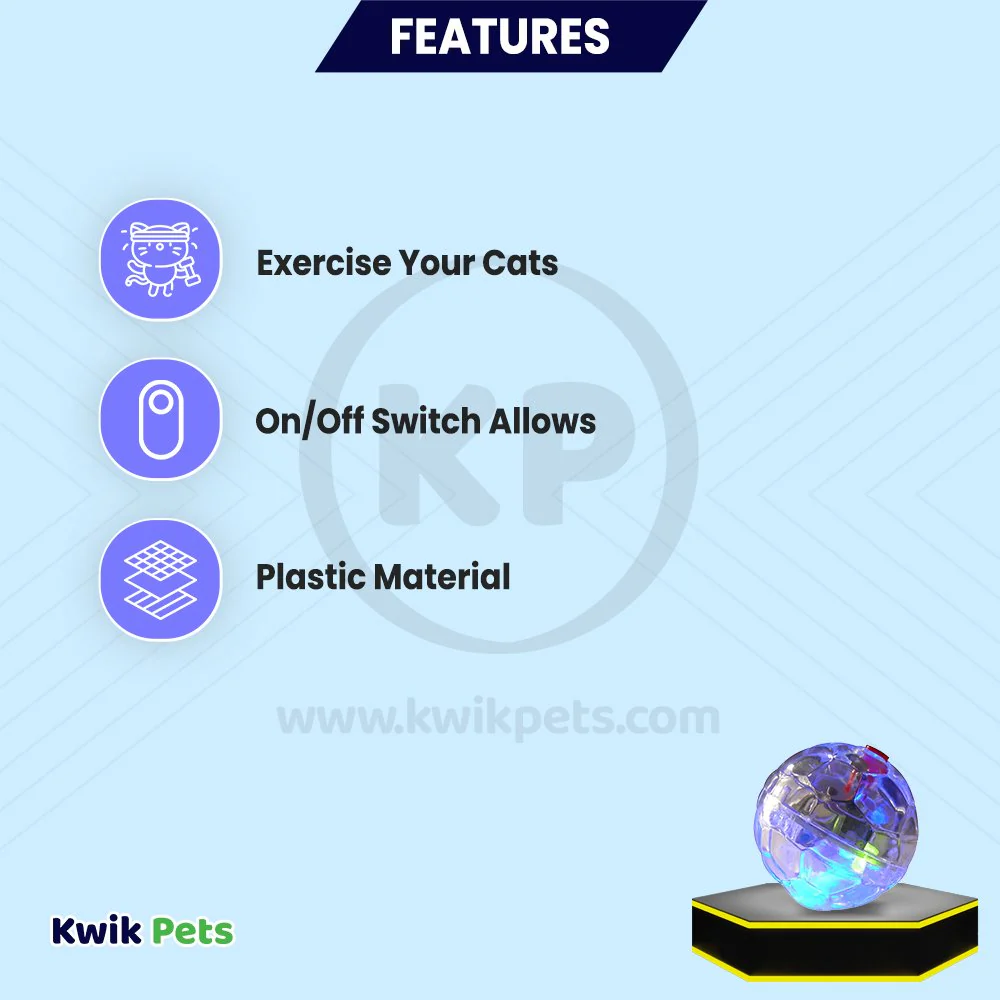 Spot LED Motion Activated Ball Cat Toy Multicolor - Image 2