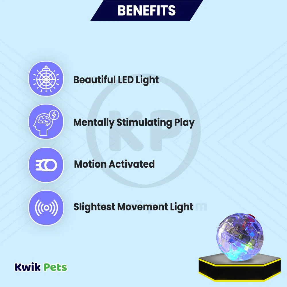 Spot LED Motion Activated Ball Cat Toy Multicolor - Image 3