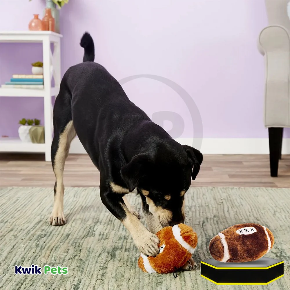 Ethical Pet Plush Dog Toy Football 4.5-in - Image 5