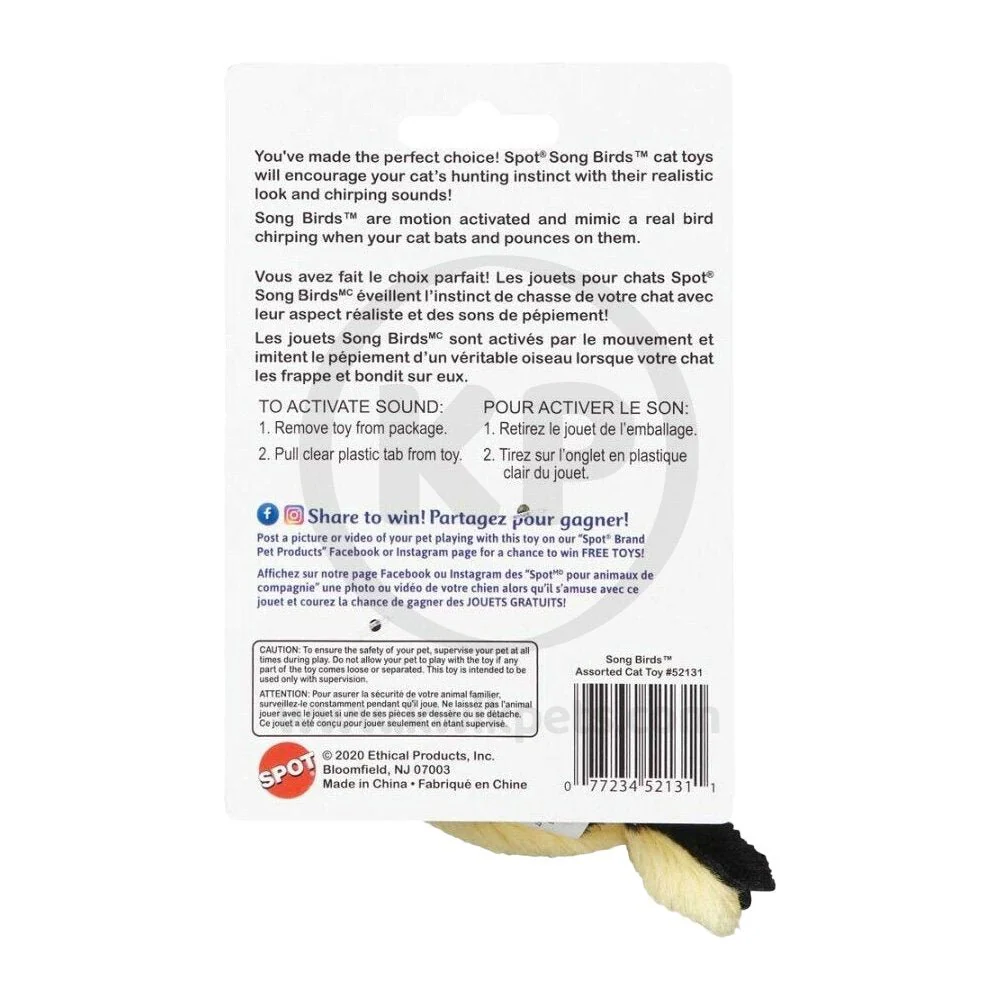 Spot Songbird Cat Toy with Catnip Assorted 5-in - Image 3