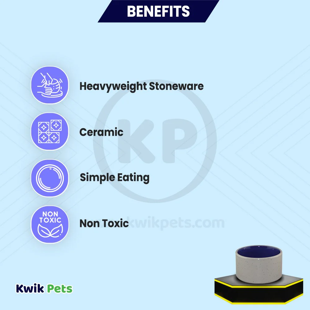 Ethical Pet Standard Crock Dog Bowl Blue 3.75-in - Image 3