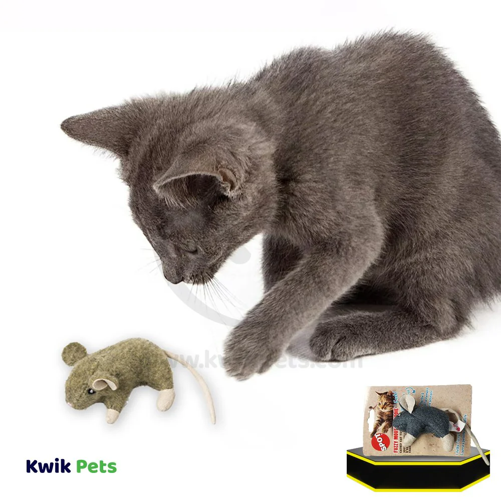 Spot Wool Mouse Willie Cat Toy with Catnip Assorted 3.5-in - Image 5