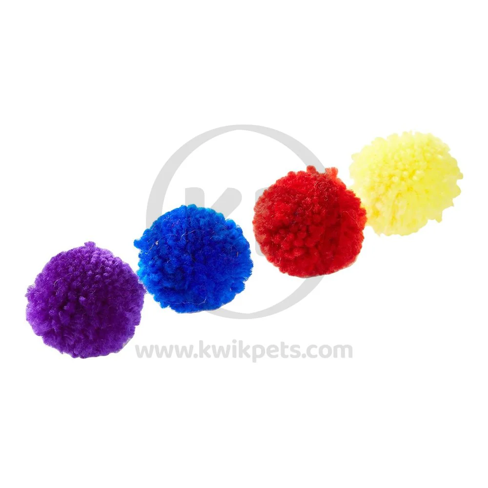 Spot Wool Pom Poms Cat Toy with Catnip Assorted 4 Count 1.5-in - Image 5