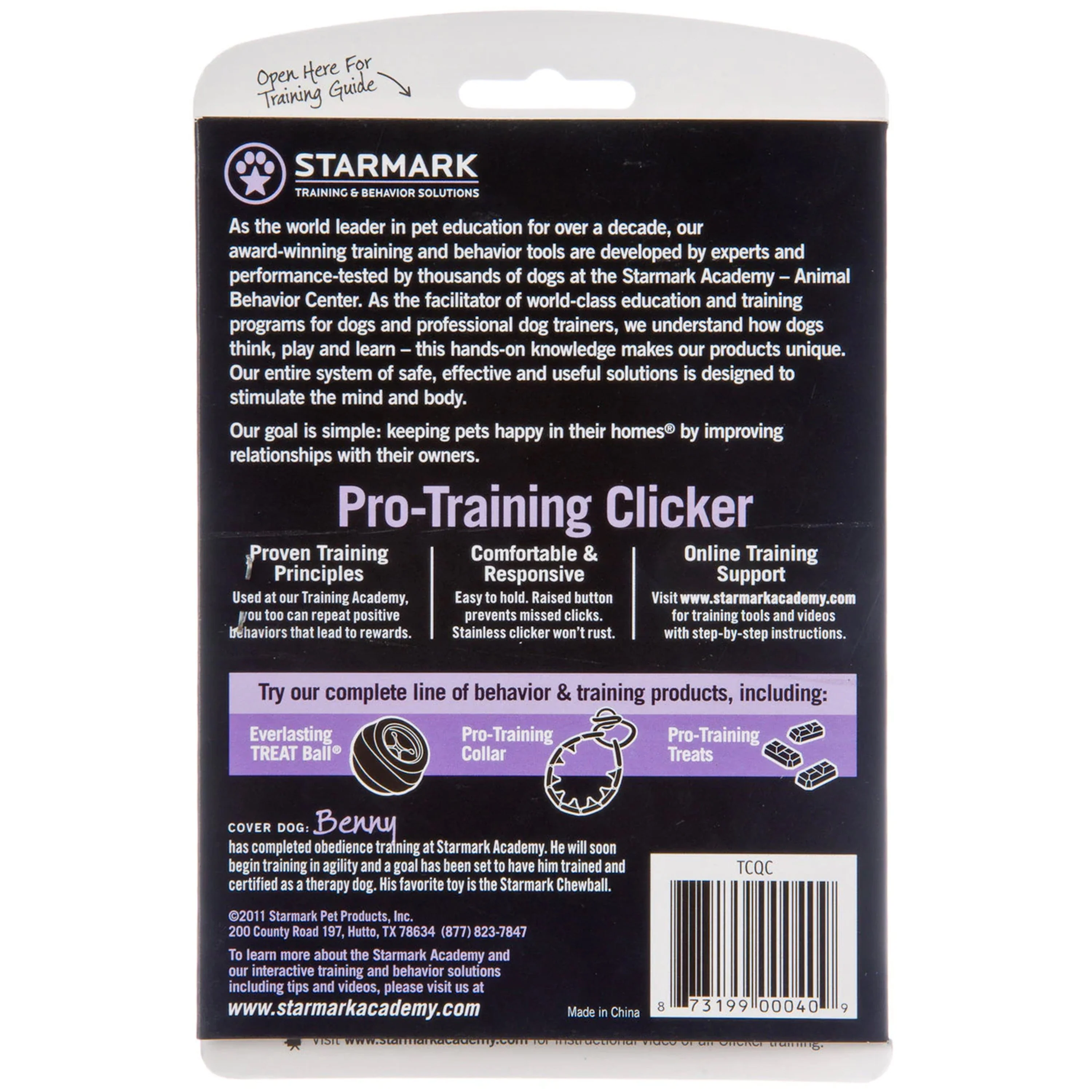 Starmark Blue Pro-Training Clicker for Dogs - Image 2
