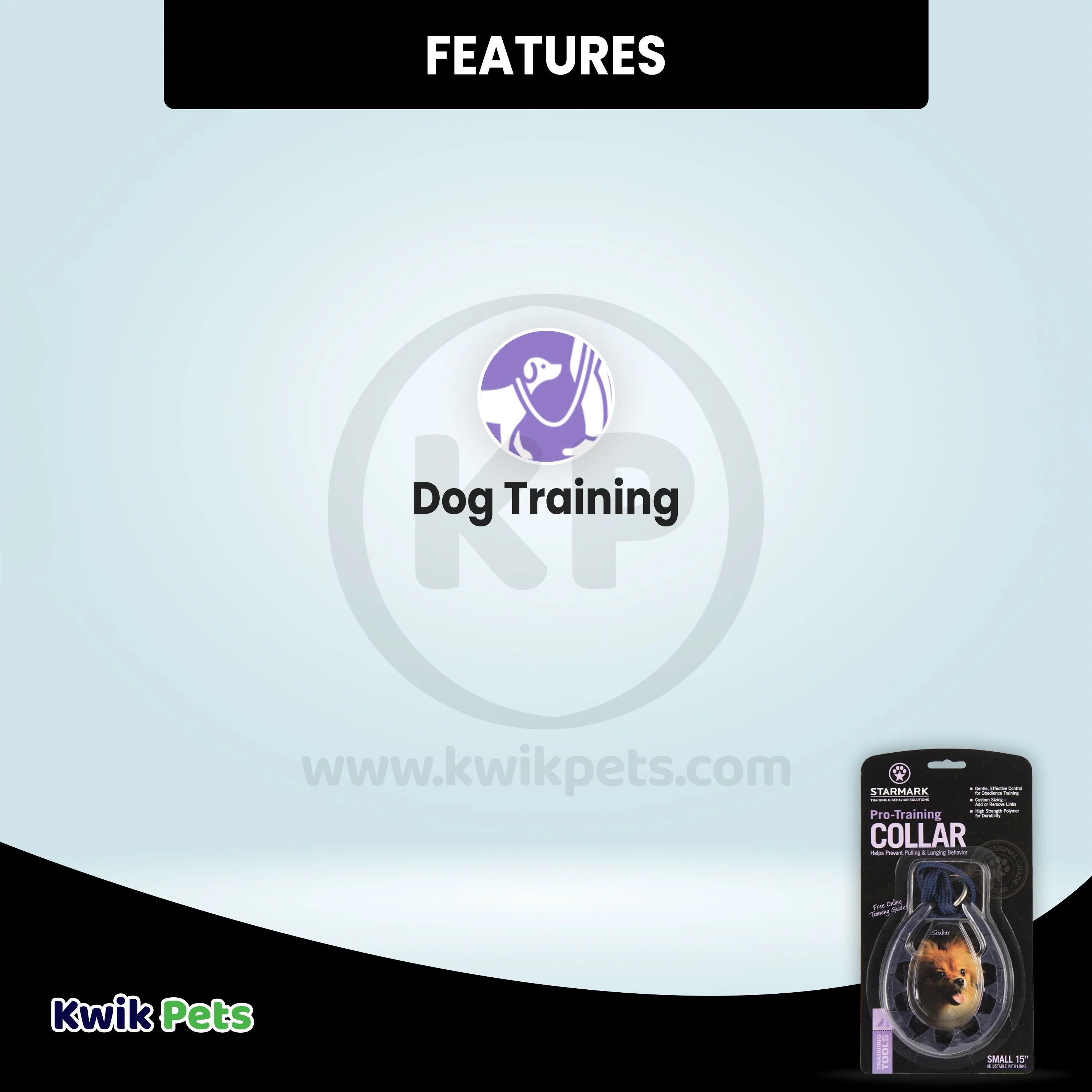 Starmark Pro-Training Dog Collar Black 15-in Small - Image 2