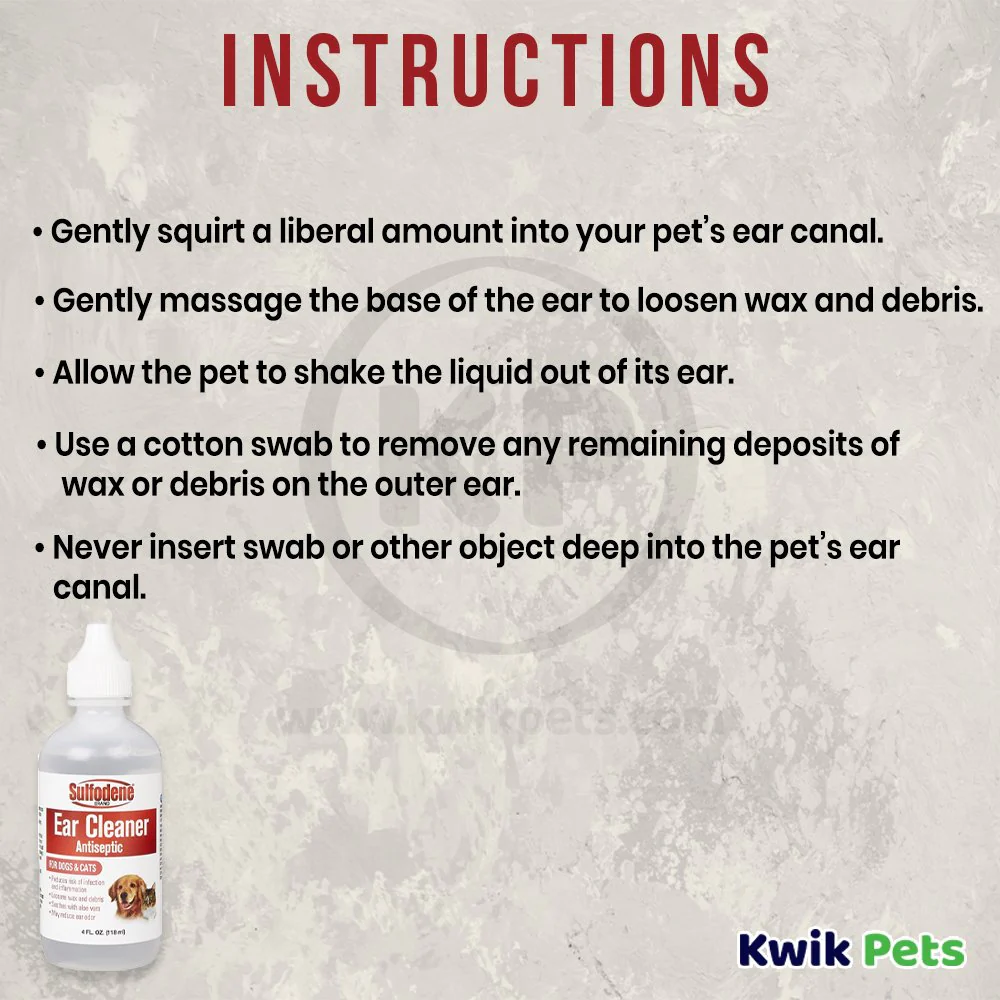 Sulfodene Antiseptic Ear Cleaner for Dogs & Cats 4-oz - Image 5