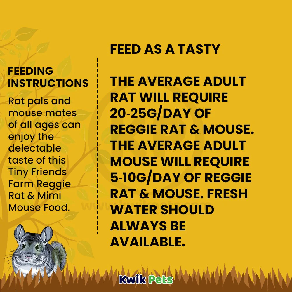 Tiny Friends Farm Reggie Rat & Mimi Mouse Tasty Mix Dry Food 2-lb - Image 6
