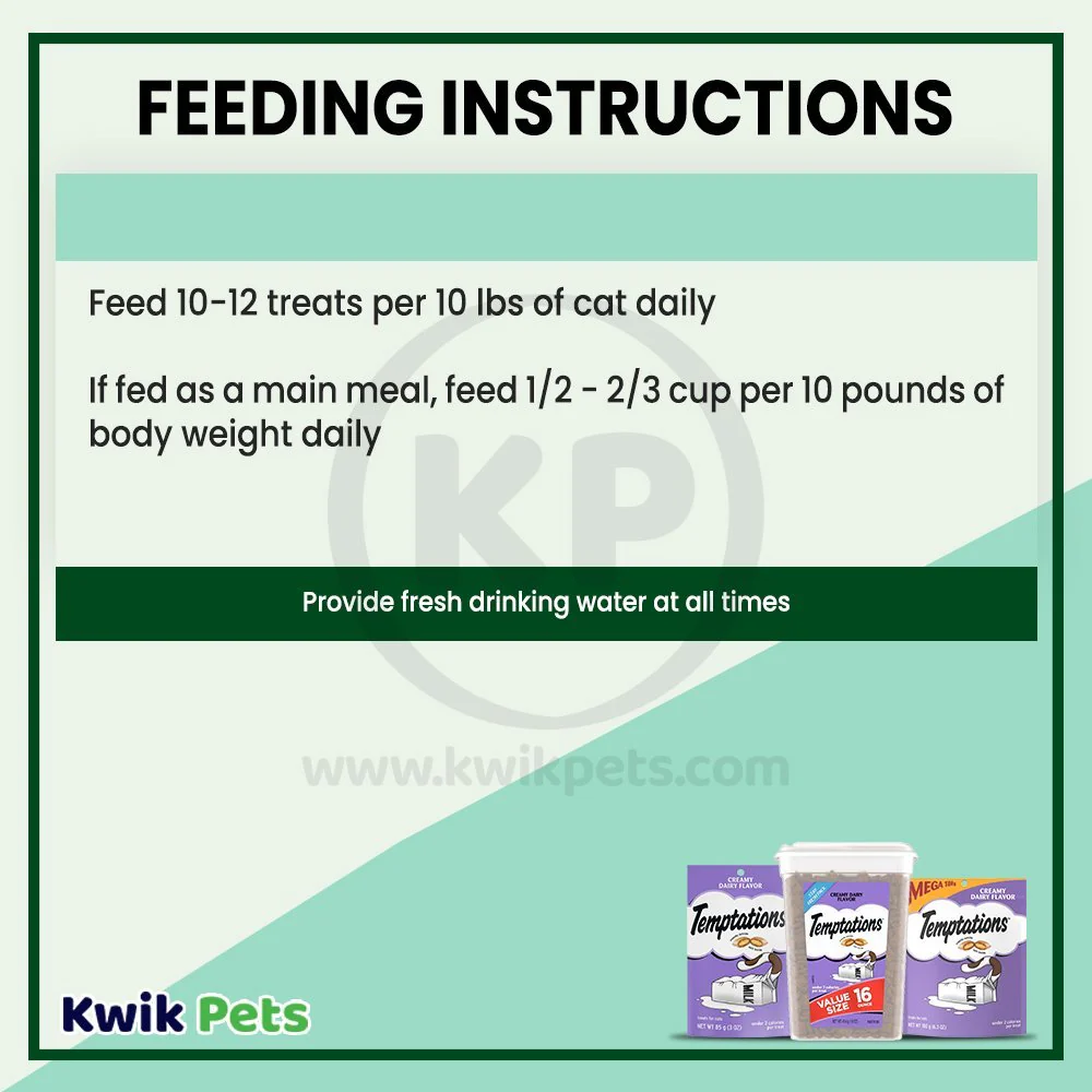 Temptations Classics Crunchy & Soft Adult Cat Treats Creamy Dairy 16-oz - Image 6