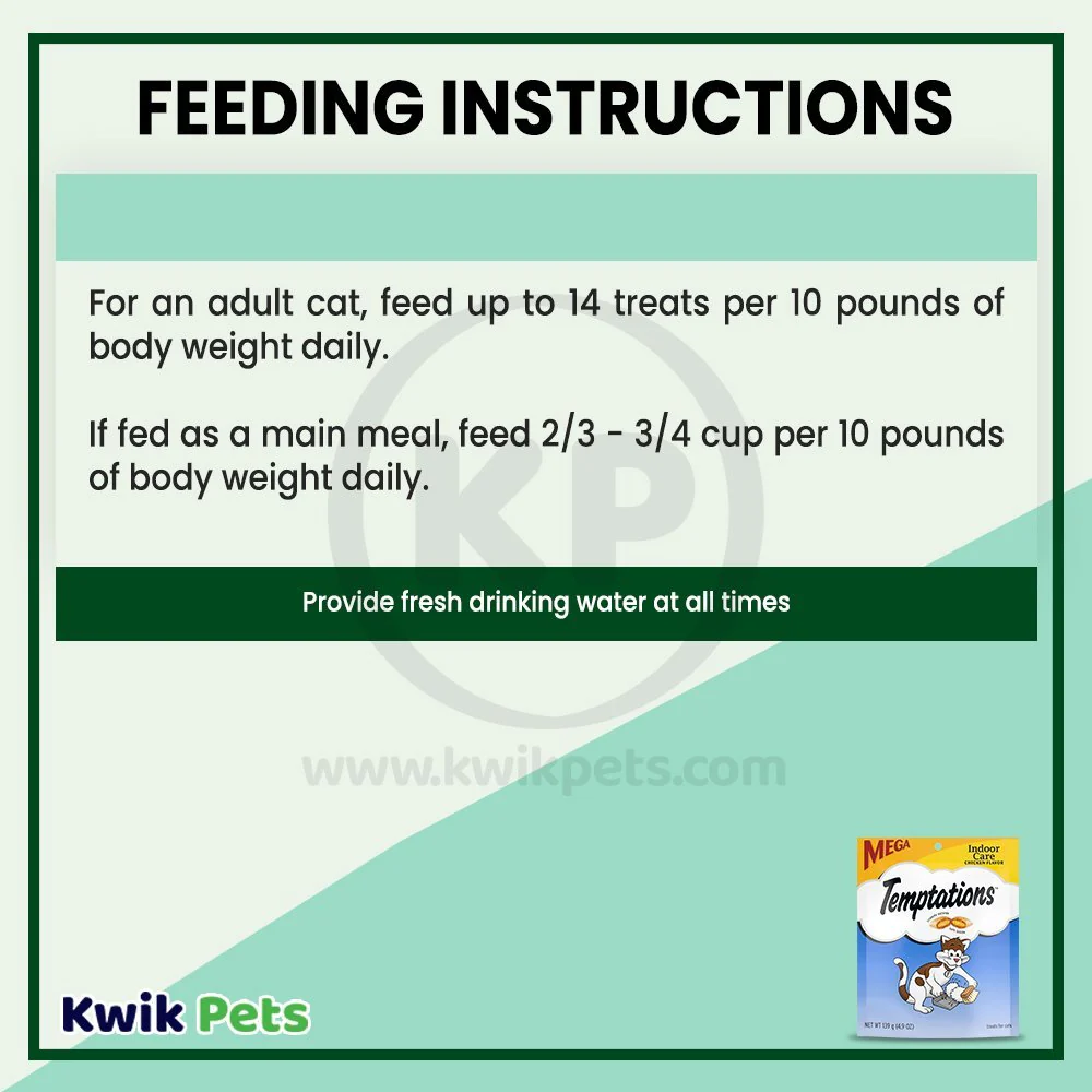 Temptations Indoor Care Crunchy & Soft Adult Cat Treats Chicken 4.9-oz - Image 6