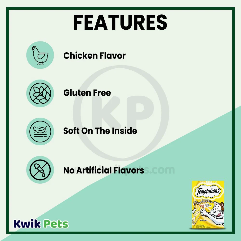 Temptations Creamy Creamy Purée Lickable Cat Treats Chicken 1.7-oz - Image 3