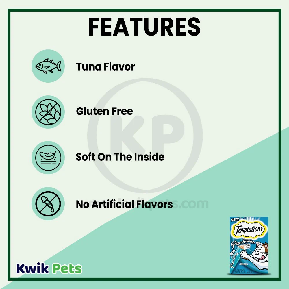 Temptations Creamy Creamy Purée Lickable Cat Treats Tuna 1.7-oz - Image 3