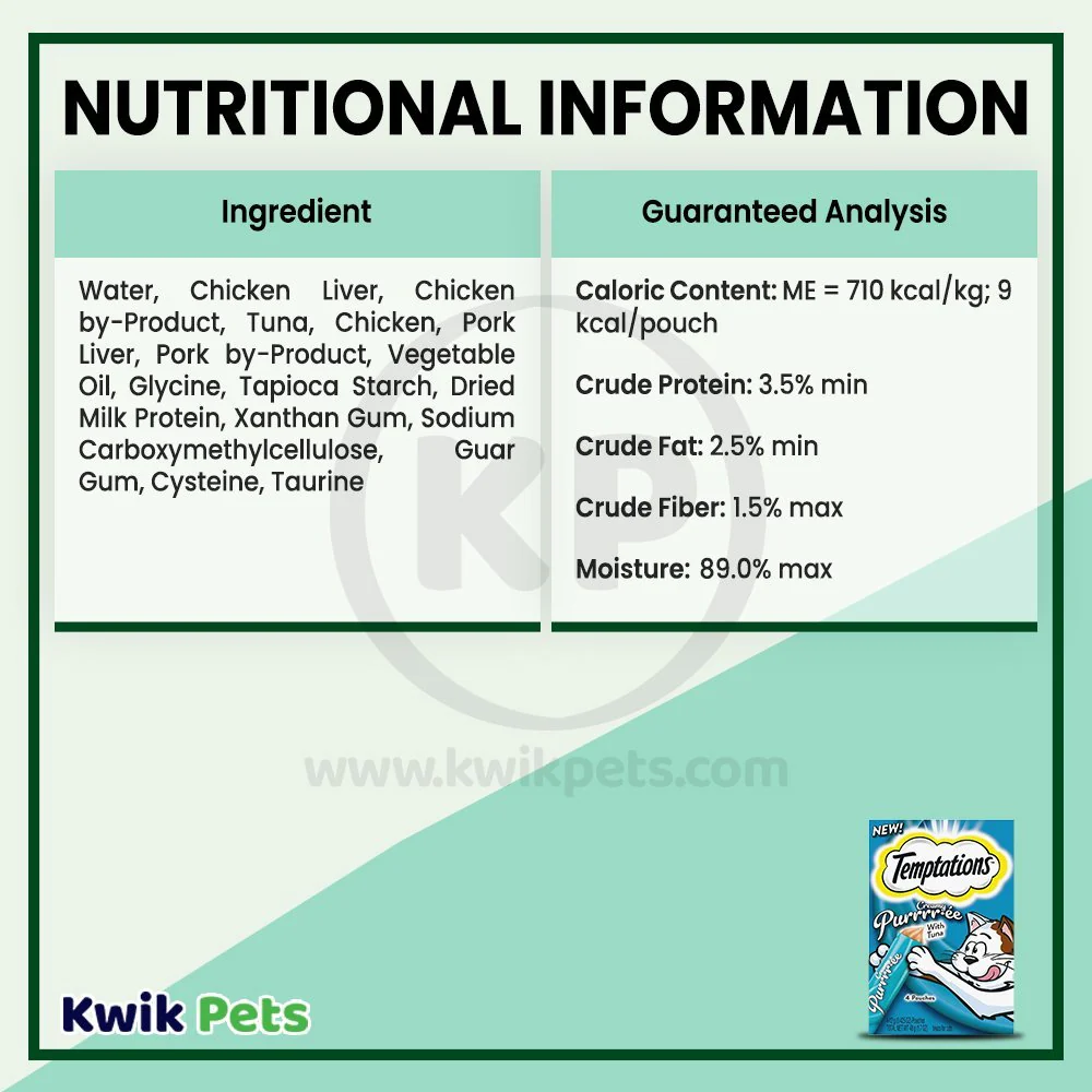 Temptations Creamy Creamy Purée Lickable Cat Treats Tuna 1.7-oz - Image 5