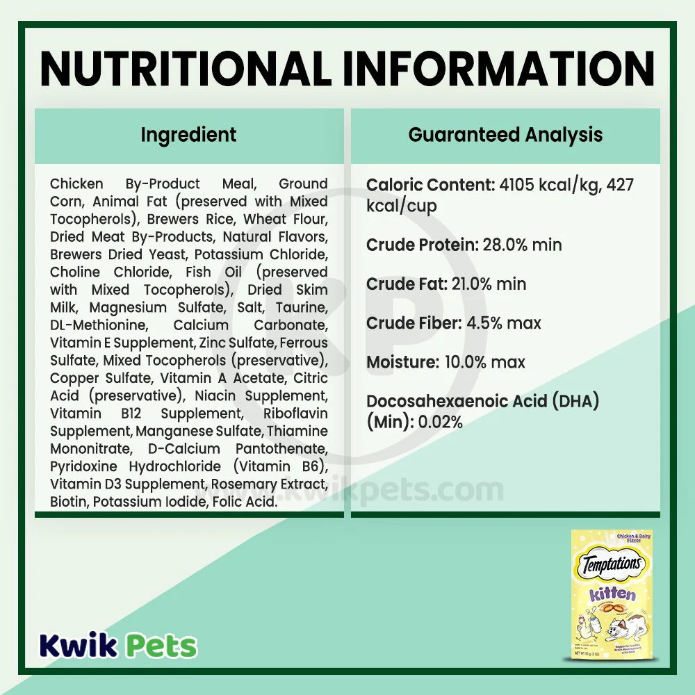 Temptations Kitten Cat Treat Chicken & Dairy 3-oz - Image 5
