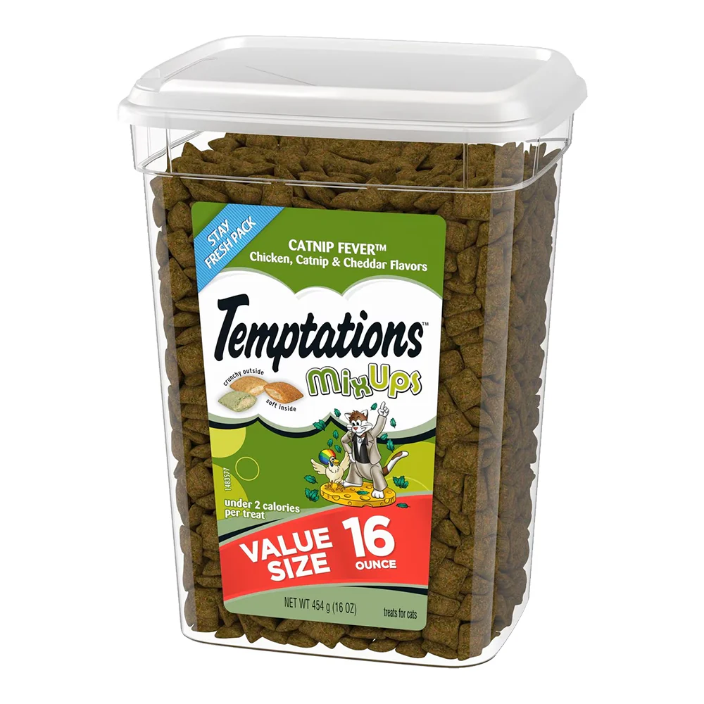 Temptations MixUps Catnip Fever Crunchy & Soft Adult Cat Treats 16-oz