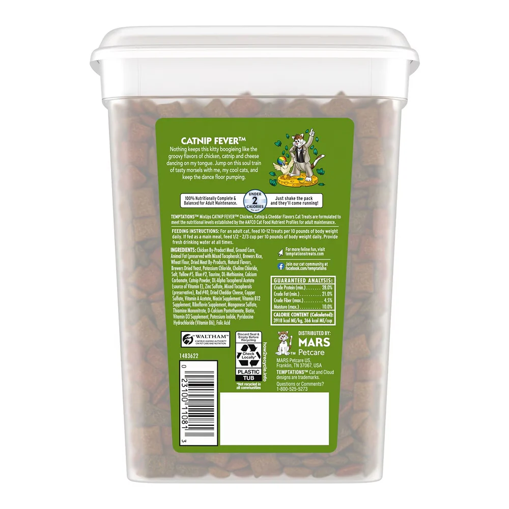 Temptations MixUps Catnip Fever Crunchy & Soft Adult Cat Treats 16-oz - Image 2