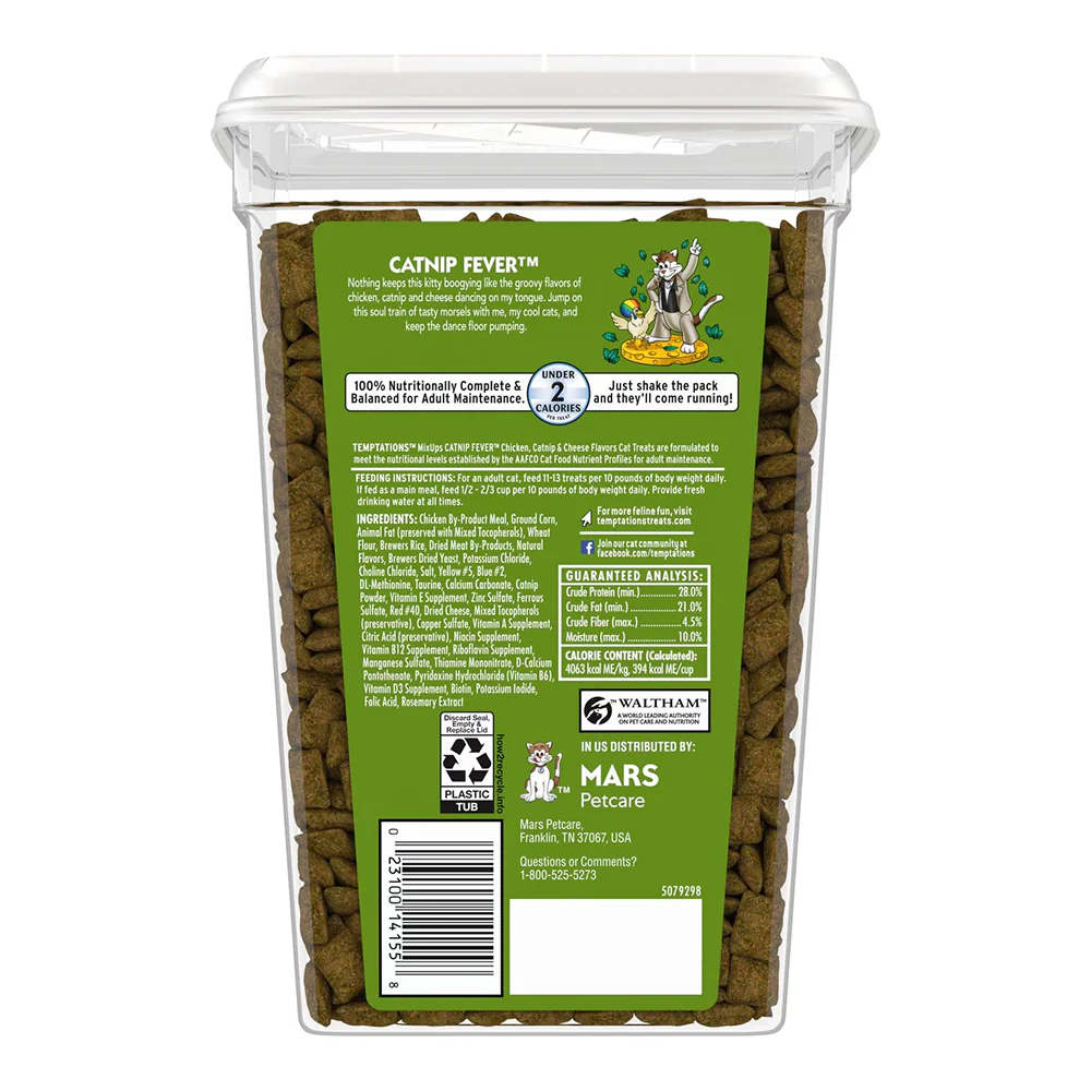 Temptations MixUps Catnip Fever Crunchy & Soft Adult Cat Treats 30-oz - Image 2