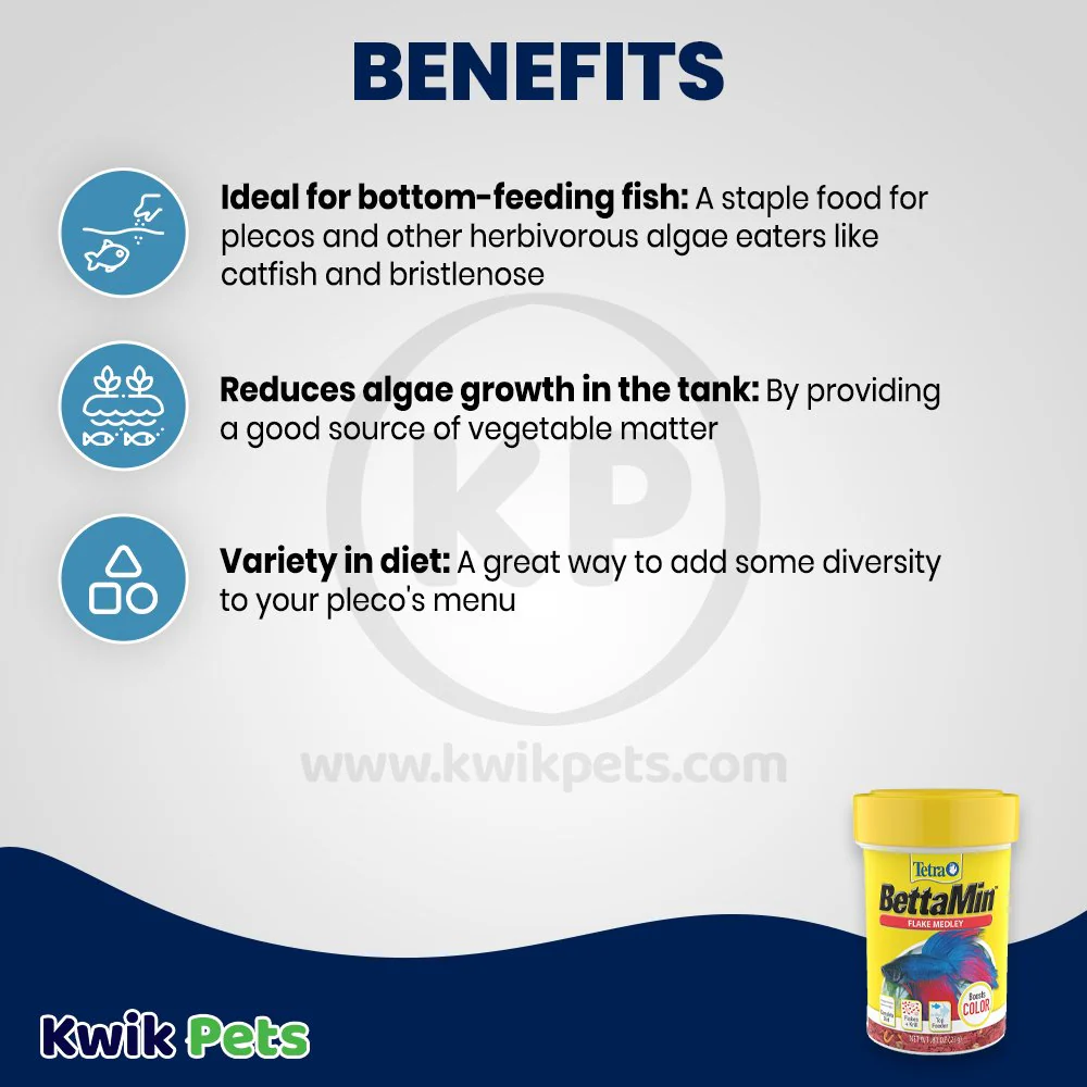 Tetra BettaMin Flake Medley Color Enhancing Fish Food 0.81-oz - Image 4