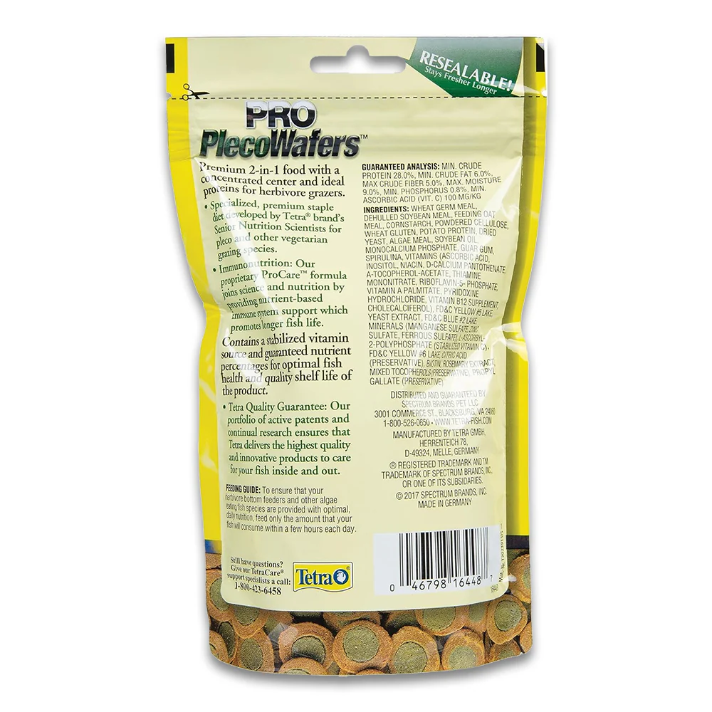 Tetra PRO PlecoWafers Complete Diet for Algae Eaters Fish Food 5.29-oz - Image 2