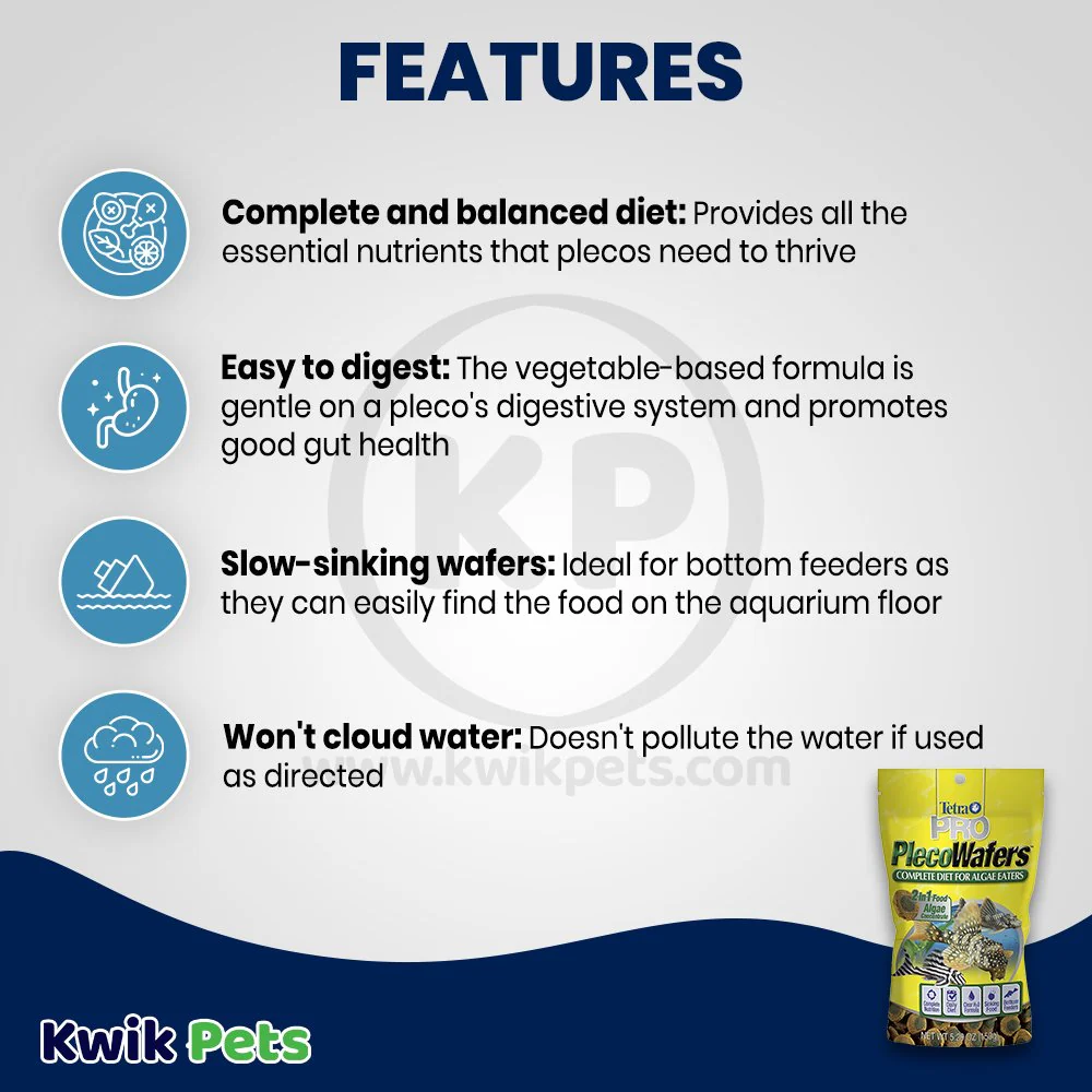 Tetra PRO PlecoWafers Complete Diet for Algae Eaters Fish Food 5.29-oz - Image 3