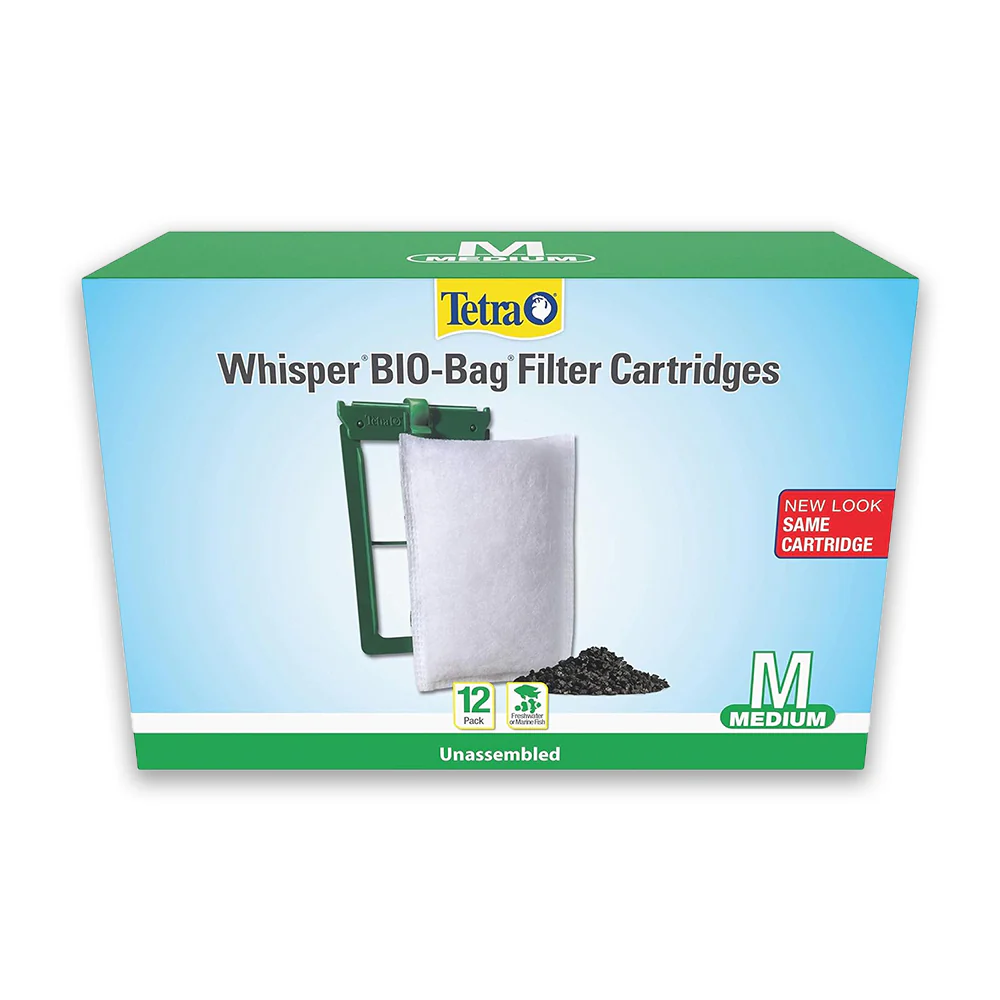 Tetra Whisper Bio-Bag Disposable Filter Cartridges Unassembled Medium 12 Count