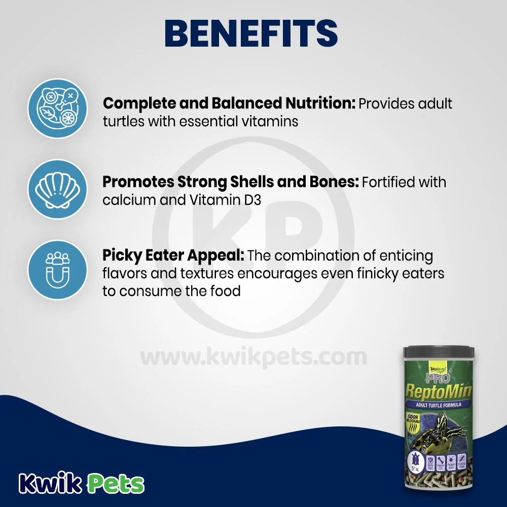 TetraFauna PRO ReptoMin Adult Turtle Formula Sticks Dry Food 8.11-oz - Image 4