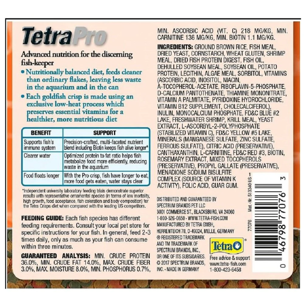 Tetra TetraPro Goldfish Crisps Fish Food 3.03-oz - Image 4
