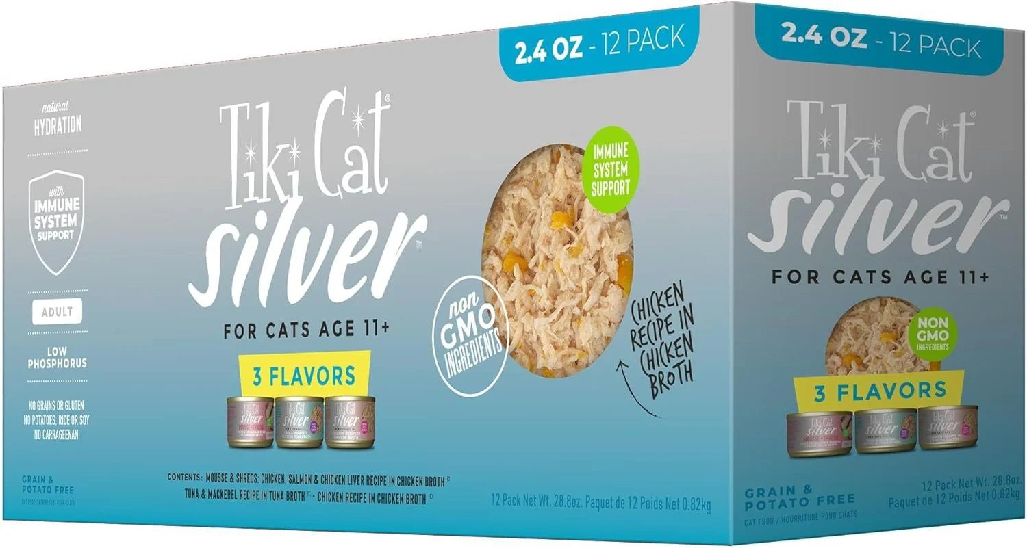 Tiki Pets Cat Silver Variety Pack Wet Cat Food 2.4-oz Cans 12 Count - Image 2