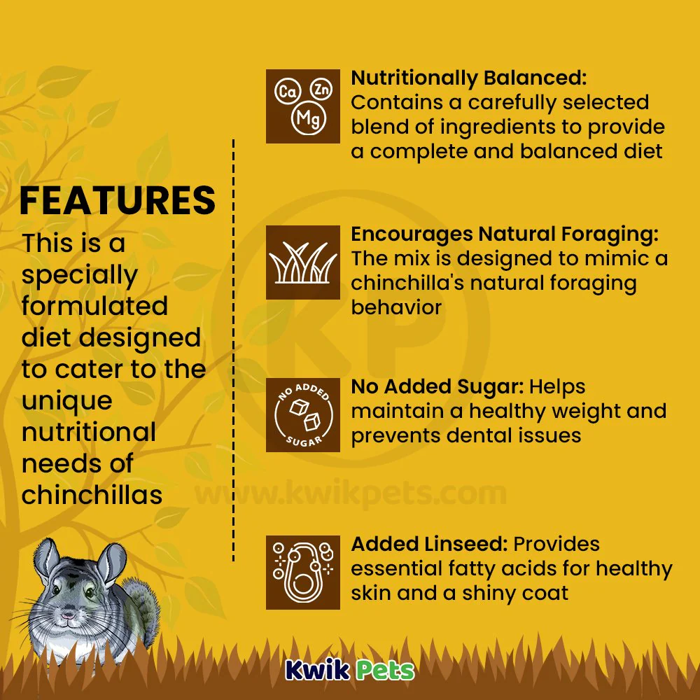 Tiny Friends Farm Charlie Chinchilla Tasty Mix Dry Food 2-lb - Image 3