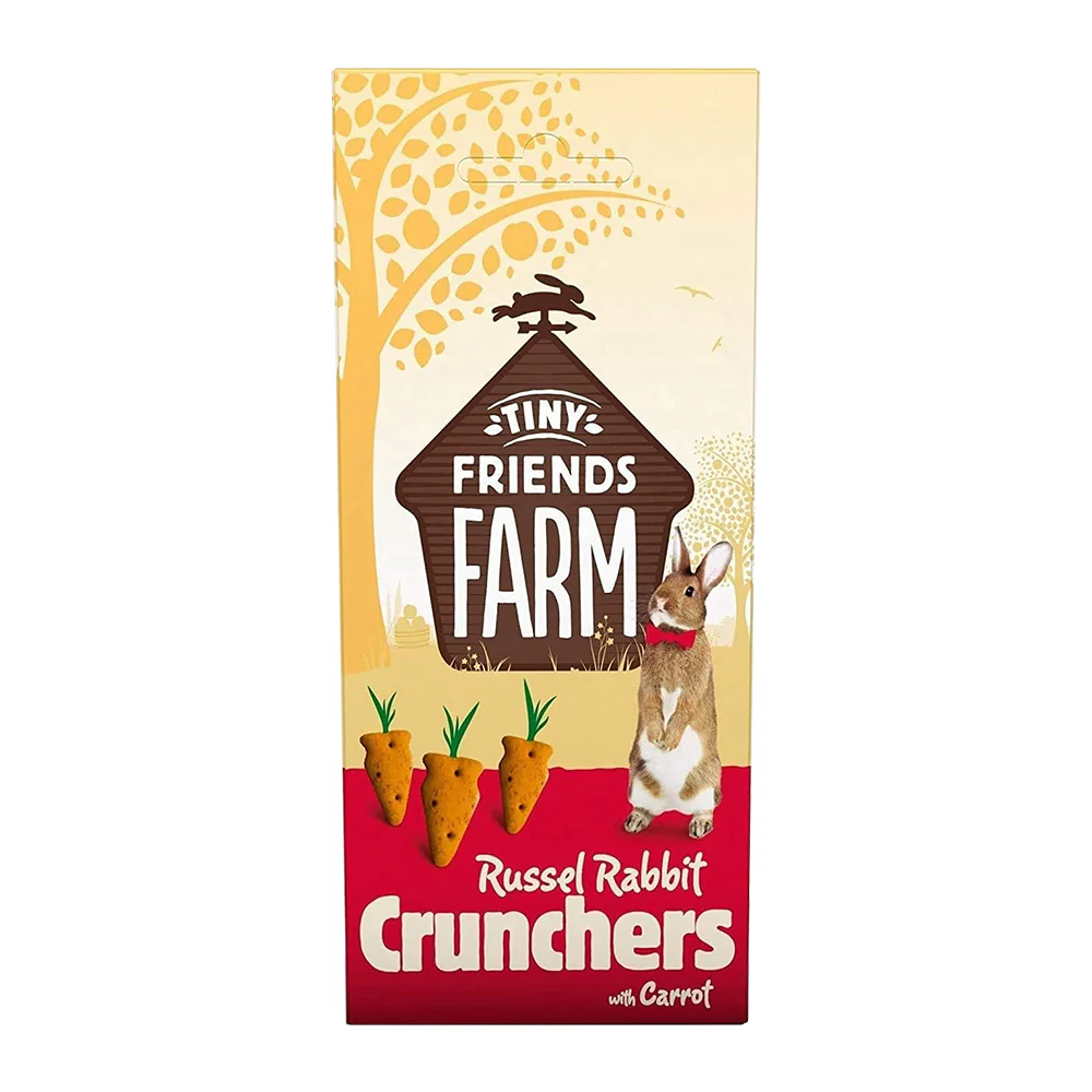 Tiny Friends Farm Russel Rabbit Crunchers Baked Treats with Carrot 4.2-oz