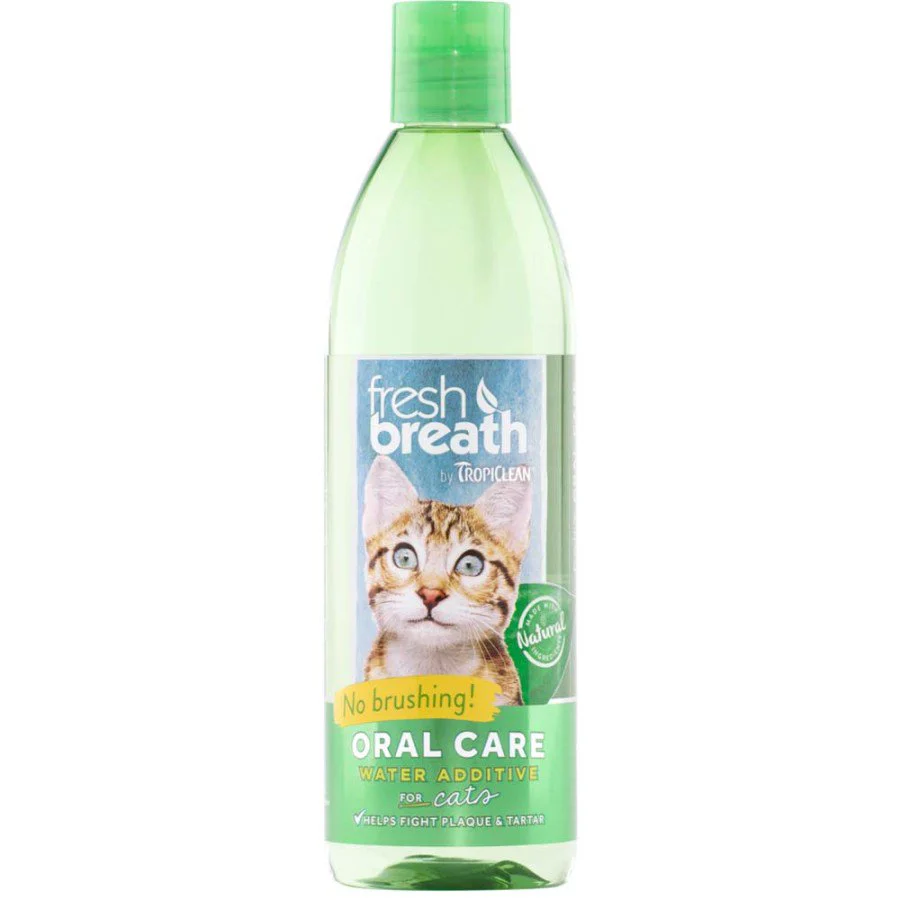 TropiClean Fresh Breath Oral Care Water Additive for Cats 16-oz