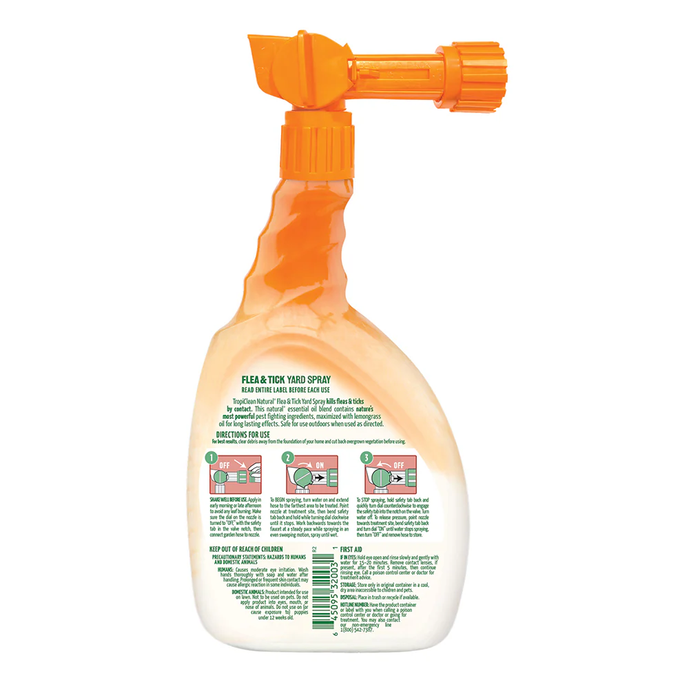 TropiClean Natural Flea & Tick Maximum Strength Yard Spray 32-oz - Image 2
