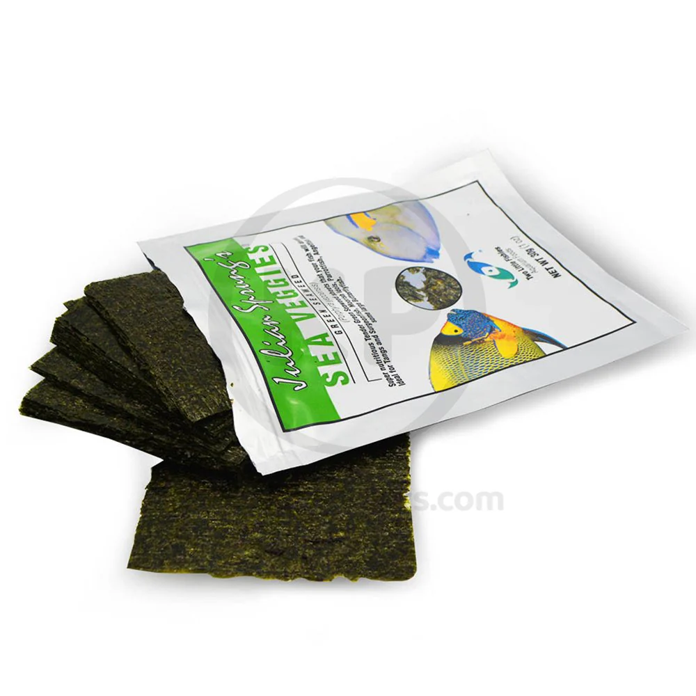 Two Little Fishies Julian Sprung's Seaveggies Green Seaweed Fish Food 1-oz - Image 4