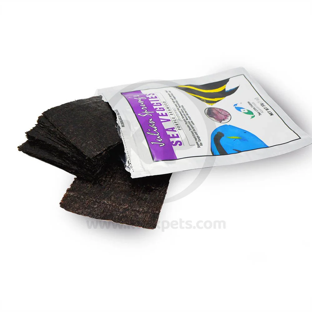 Two Little Fishies Julian Sprung's Seaveggies Purple Seaweed Fish Food 1-oz - Image 4