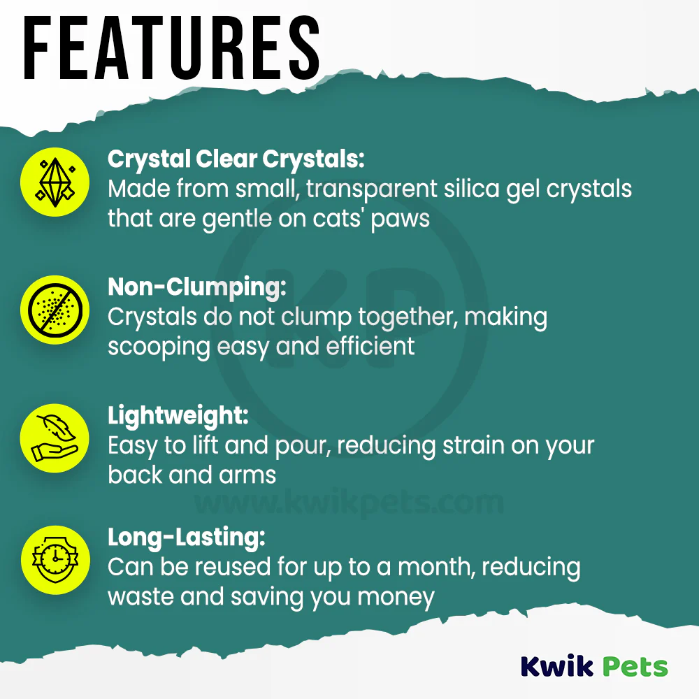 Ultra Pet Litter Pearls Crystal Clear Cat Litter 7-lb - Image 2