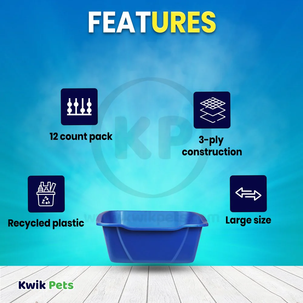 Van Ness Plastics Cat Litter Pan Blue Large - Image 2
