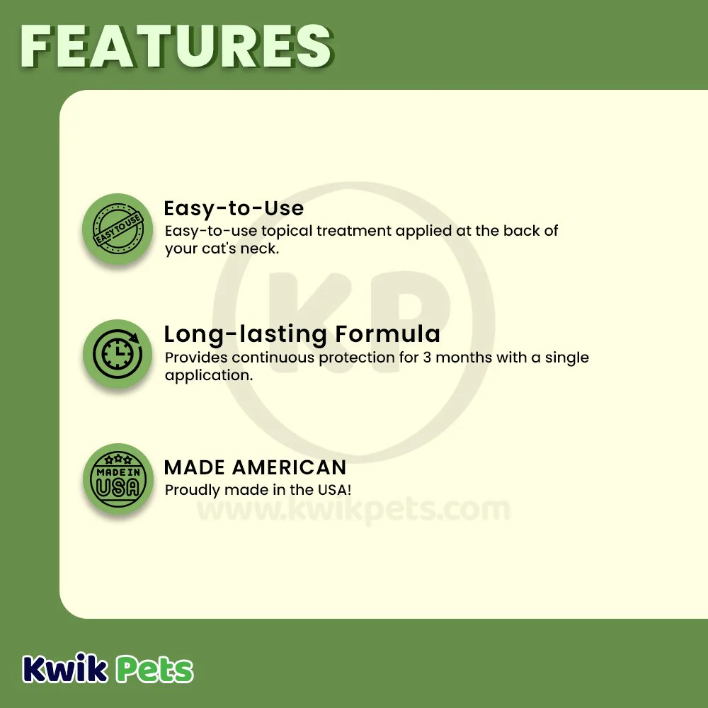 Vetality Firstect Plus Flea & Tick Treatment for Cats 3 Count - Image 3
