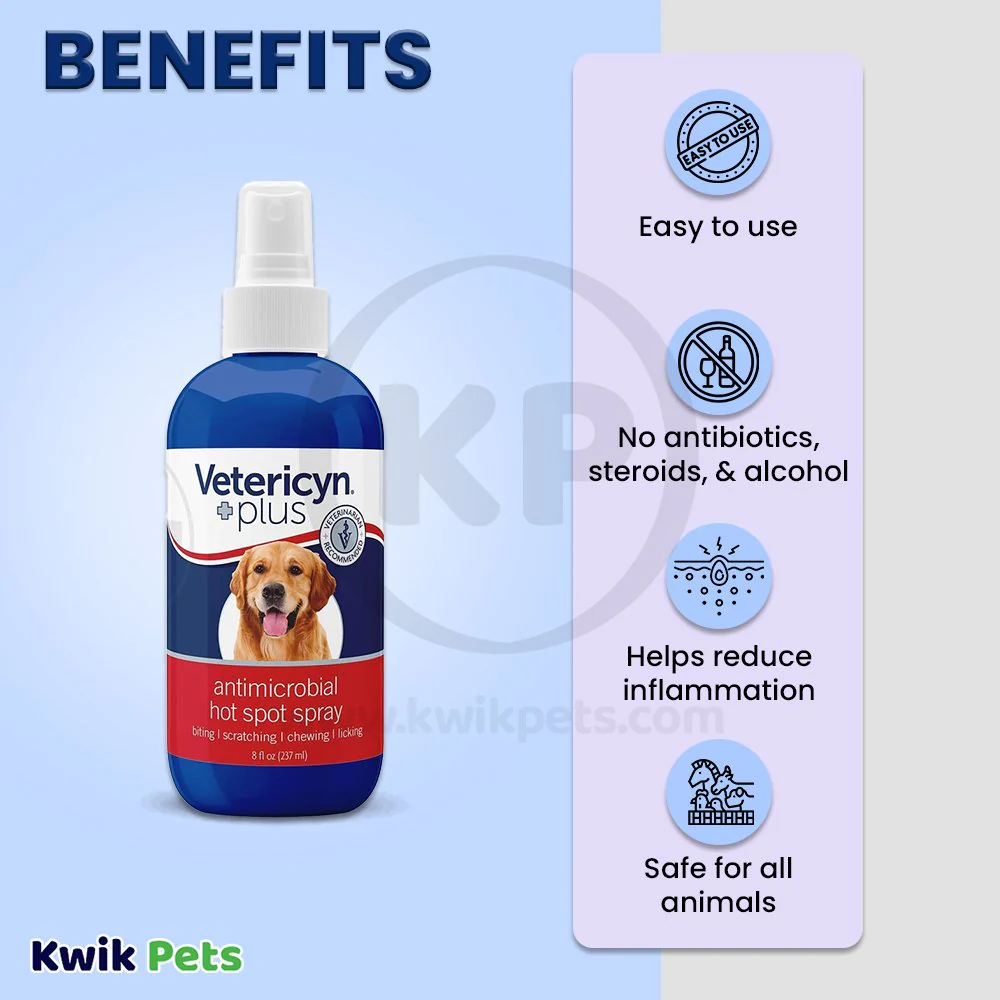 Vetericyn Plus Antimicrobial Hot Spot Spray 8-oz - Image 3