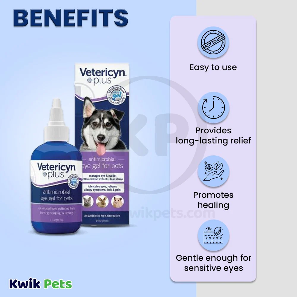 Vetericyn Plus Antimicrobial Eye Gel for Pets 3-oz - Image 3