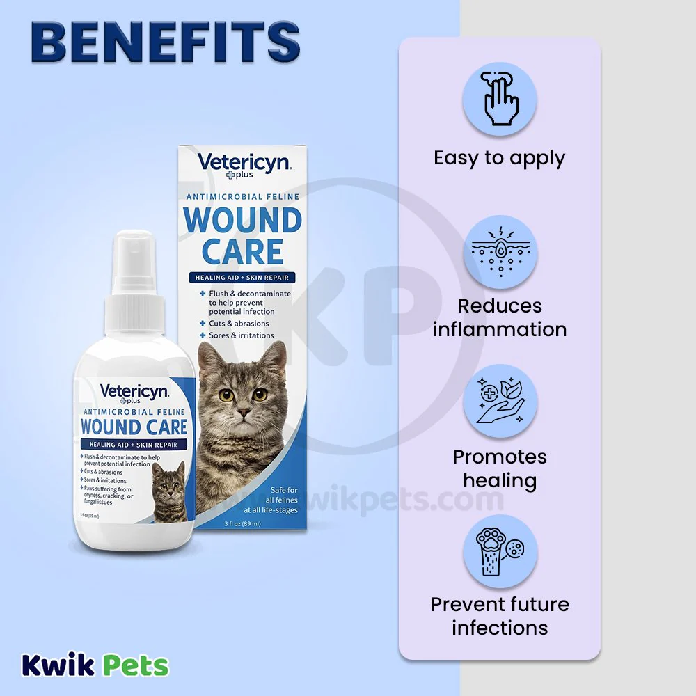 Vetericyn Plus Antimicrobial Feline Wound & Skin Care Spray 3-oz - Image 4
