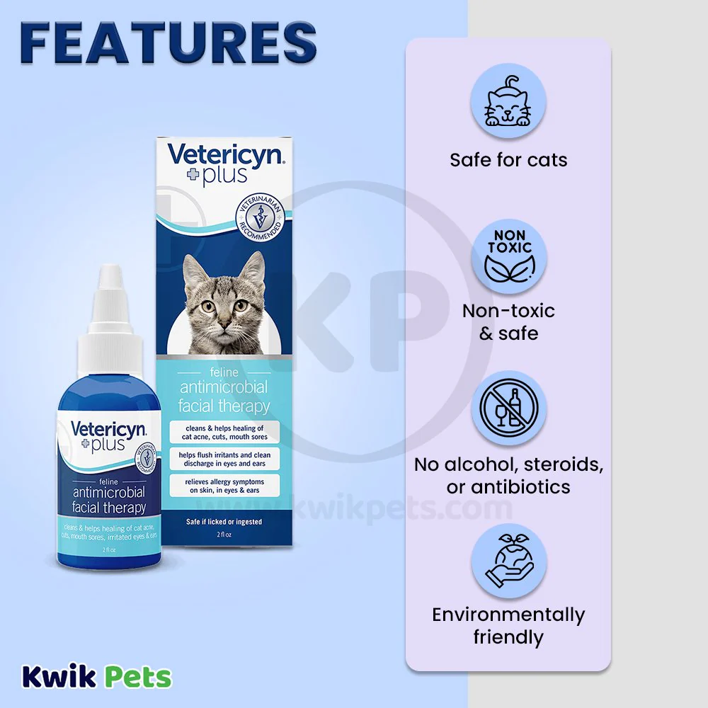 Vetericyn Plus Antimicrobial Feline Facial Therapy 2-oz - Image 2