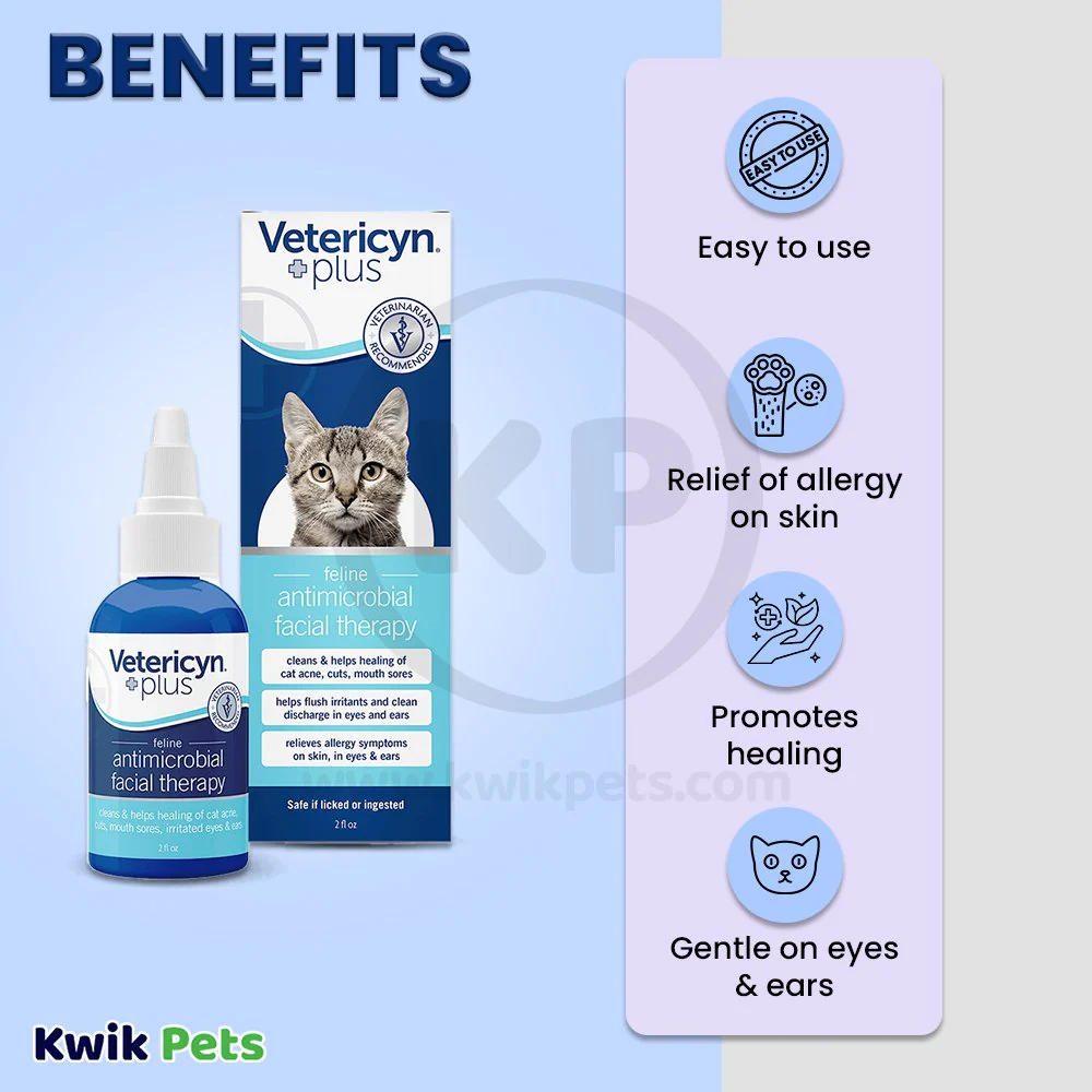 Vetericyn Plus Antimicrobial Feline Facial Therapy 2-oz - Image 3